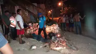 Del golpe, el hombre resultó con una herida grave en la cabeza, por lo que fue llevado al hospital