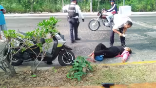 Cabe observar que traía puestas únicamente unas chanclas por lo que está en peligro de perder el pie tras este accidente