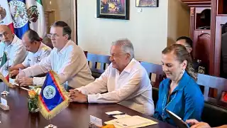 aMLO se reunió con el presidente de Belice este día donde le informó que no habrá cobro de aranceles a sus productos
