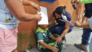 El menor fue trasladado al hospital para ser valorado