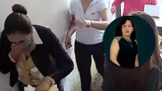 Esposa de alcalde en Tlaxcala lanza agua con chile a mujer por "andar con su esposo": VIDEO