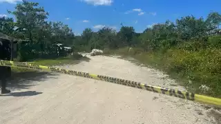 Autoridades acordonaron el área para localizar el resto del cuerpo en Cancún