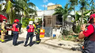 Uno de los residentes de este domicilio terminó con quemaduras de primer grado