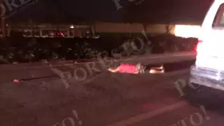 El hombre fue hallado tirado en medio de la carretera federal Mérida-Tizimín. Foto: Por Esto!