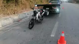 El motociclista fue trasladado a un hospital tras presentar heridas