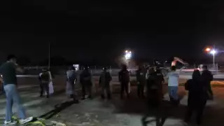 Los policías tuvieron un enfrentamiento con locatarios