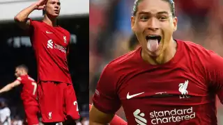 Darwin Núñez tuvo gol y asistencia representando al Liverpool, donde al minuto 63 del encuentro en el Craven Cottag, reglaó un gol a los 'reds'