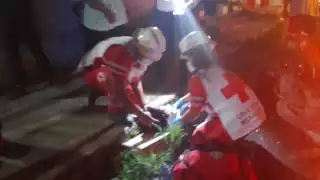 El menor fue atendido por paramédicos que arribaron al lugar del accidente