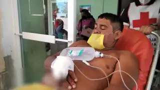 El herido llegó consciente al hospital