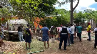 Fallecen padre e hijo; fueron  rescatados tras caer en un sumidero en Hopelchén 