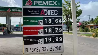 Los precios de la gasolina se vieron incrementados este sábado