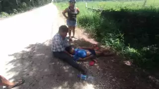 El joven resultó gravemente herido tras derrapar