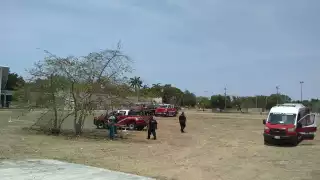 El helicóptero llegó al campo de tiro de la inalámbrica ubicado en la ciudad de Mérida