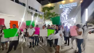Trabajadores del IMSS protestan en Campeche: Ciudad del Carmen, Champotón, Hopelchén y Escárcega unen fuerzas