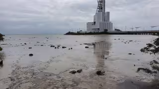El fenómeno se pudo observar en la zona de la Megaescultura, así como otras partes del Boulevard Bahía de Chetumal