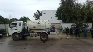 El incidente ocurrió mientras la víctima cambiaba un tanque de gas estacionario