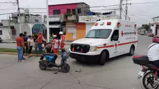 El motociclista presentó heridas y golpes en el cuerpo