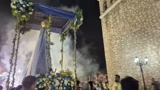 Concluyen festejos en honor a la Virgen de la Inmaculada Concepción con procesión por mar y tierra en Champotón