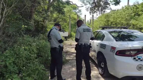 La unidad se encontraba abandonada en una brecha a las afueras de la ciudad rumbo a la carretera a Mérida