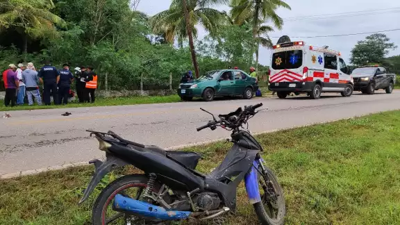 El motociclista presentó heridas en el rostro y cuerpo El motociclista presentó heridas en el rostro y cuerpo