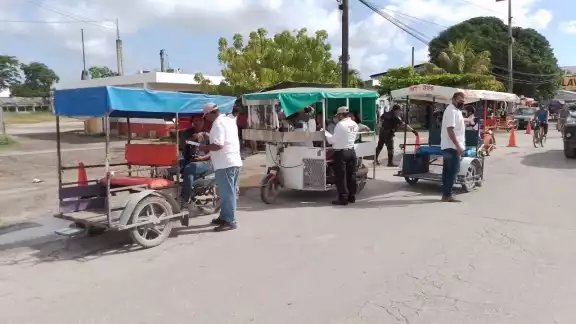 Algunos mototaxistas decidieron no pasar por el punto de revisión