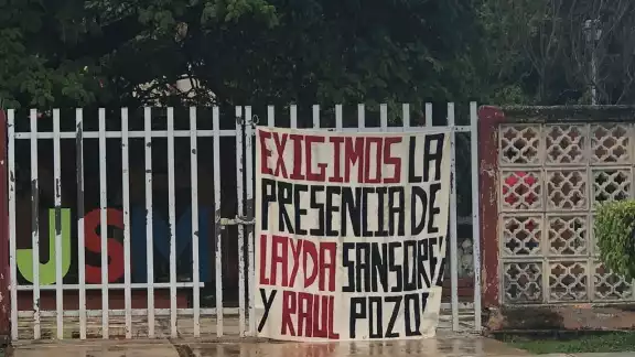 El martes dejaron “libre” un camión que al parecer llevaba hielo