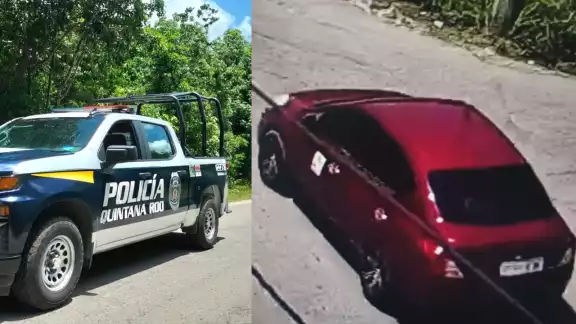 Un vehículo con vidrios polarizados alertó a vecinos de Cozumel, quienes dieron aviso al 911 sobre un presunto ataque armado