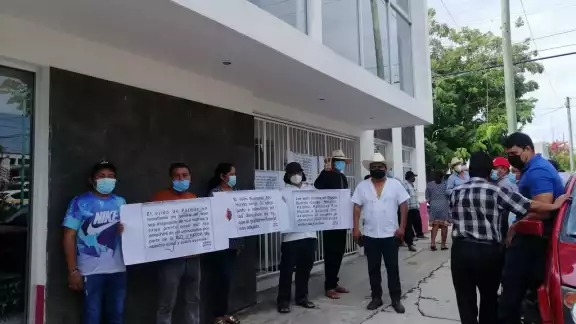 Destacaron que se mantendrán en las puertas de la oficina del Tren Maya en espera de una respuesta positiva a sus demandas