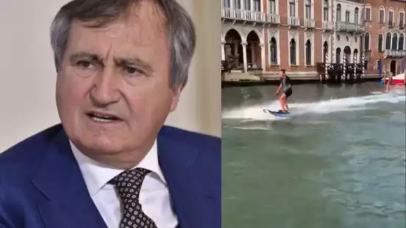 Luigi Brugnaro agradeció a la gente que colaboró para encontrar a los turistas que surfearon en uno de los canales de Venecia