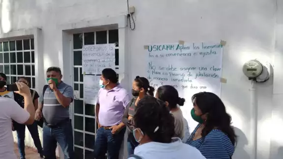 Los propios maestros inconformes, mencionaron que todo proviene de la imposición de la Unidad Usicamm
