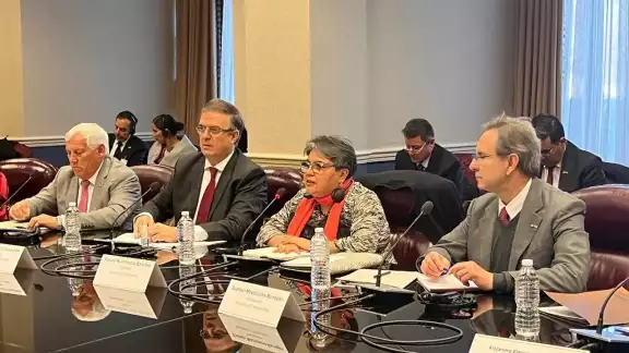 El canciller Marcelo Ebrard presidió la reunión en Washington El canciller Marcelo Ebrard presidió la reunión en Washington