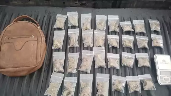El detenido intentó esconder su maleta al ver a los policías, lo cual causó su detención El detenido intentó esconder su maleta al ver a los policías, lo cual causó su detención