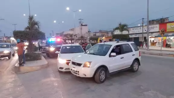 Los vehículos involucrados fueron traslados al corralón de Campeche Los vehículos involucrados fueron traslados al corralón de Campeche