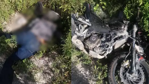 El cuerpo del joven motociclista fue llevado al Servicio Médico Forense en Cancún El cuerpo del joven motociclista fue llevado al Servicio Médico Forense en Cancún