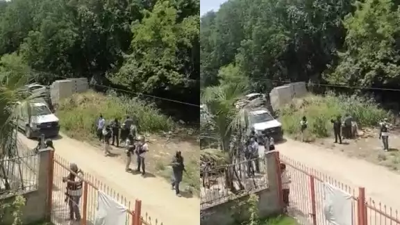 Los elementos de la Policía Quintana Roo ejecutaron la orden de desalojo contra la familia que invadió una vivienda en Chetumal Los elementos de la Policía Quintana Roo ejecutaron la orden de desalojo contra la familia que invadió una vivienda en Chetumal