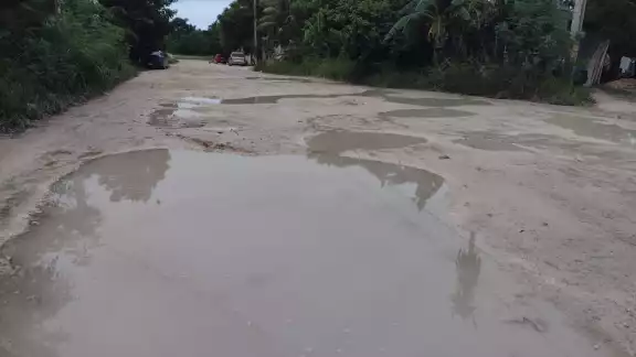 El desperfecto ha formado baches, los cuales se han convertido en criaderos de moscos, además que se dificulta el paso de automovilistas y peatones.
El desperfecto ha formado baches, los cuales se han convertido en criaderos de moscos, además que se dificulta el paso de automovilistas y peatones.