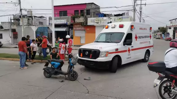 El motociclista presentó heridas y golpes en el cuerpo