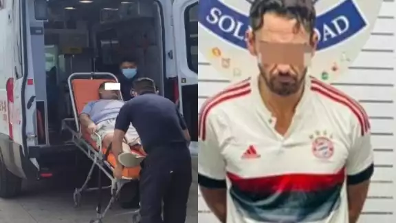 Uno de los detenidos tuvo una baja de presión, por lo que fue llevado al Hospital General de Playa del Carmen, pero al ser estabilizado y dado de alta, terminó ante la FGE Quintana Roo con su compañero Uno de los detenidos tuvo una baja de presión, por lo que fue llevado al Hospital General de Playa del Carmen, pero al ser estabilizado y dado de alta, terminó ante la FGE Quintana Roo con su compañero