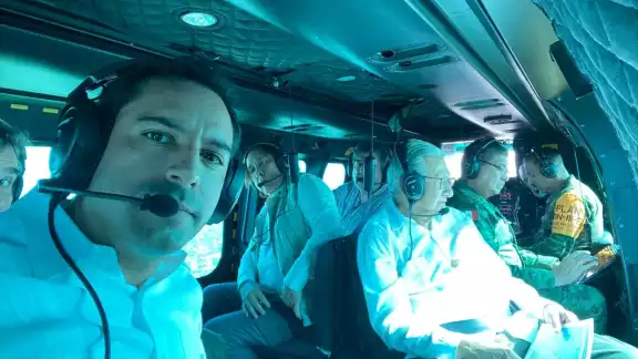 A través de su cuenta de Twitter, el gobernador Mauricio Vila Dosal compartió la imagen de supervisión A través de su cuenta de Twitter, el gobernador Mauricio Vila Dosal compartió la imagen de supervisión