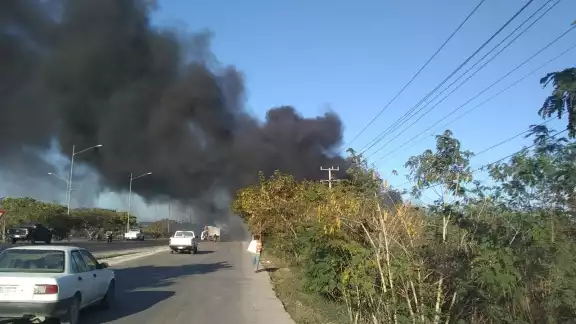 Incendio en periférico