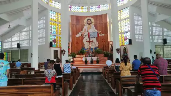Iglesia en Chetumal realizaron misa dominical (Eric Martin)