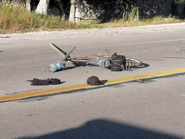 El ciclista únicamente finalizó con golpes y excoriaciones en distintas partes del cuerpo,