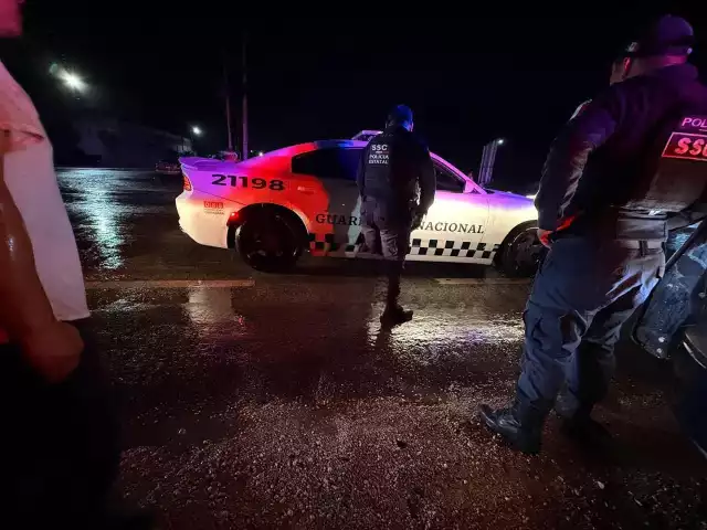 Elementos de la Guardia Nacional acudieron al lugar de los hechos.