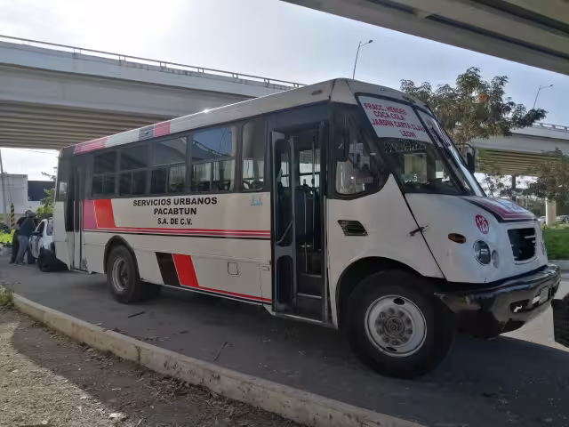 El chófer fue trasladado a la Secretaría de Seguridad Pública