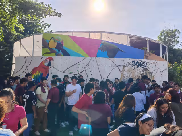 Más de 100 jóvenes campechanos participaron en la Segunda Jornada Nacional de Tequios y Murales por la Paz y Contra las Adicciones.
