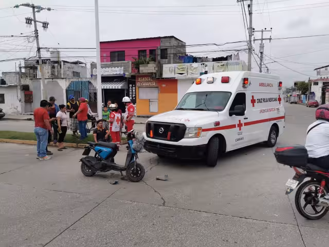 El motociclista presentó heridas y golpes en el cuerpo