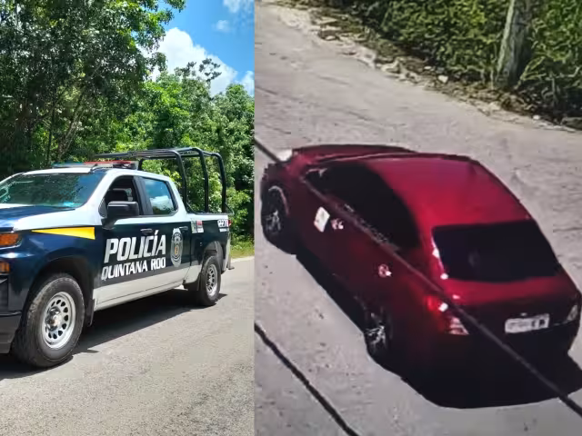 Un vehículo con vidrios polarizados alertó a vecinos de Cozumel, quienes dieron aviso al 911 sobre un presunto ataque armado