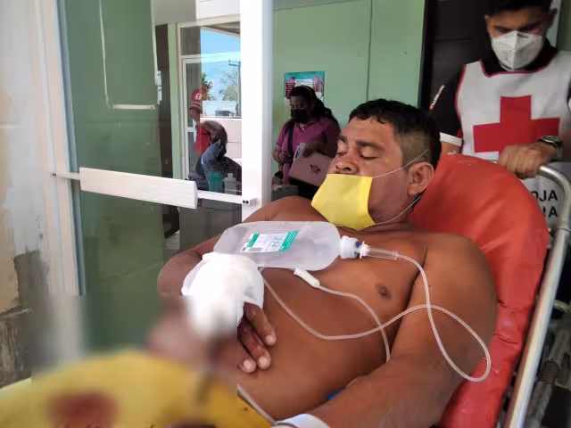 El herido llegó consciente al hospital