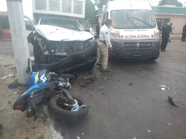 El motociclista fue reportado como grave