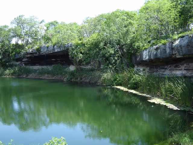 El cenote Sabak-Ha se encuentra en el municipio de Sacalum en Yucatán